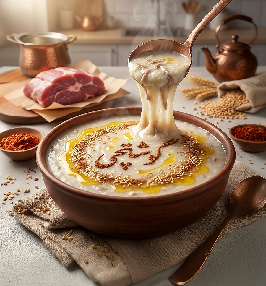 آموزش طرز تهیه حلیم خانگی با گوشت گردن گوساله
